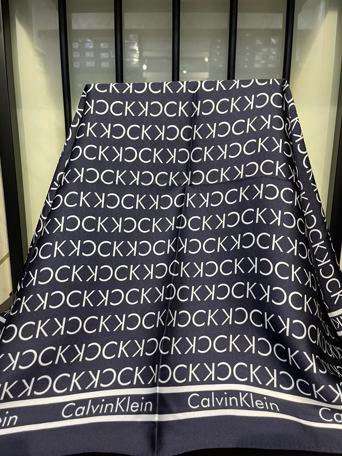 Calvin Klein Black Printed Scarf/Stole