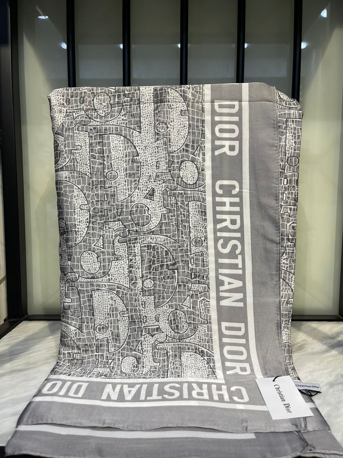Cristian Dior Grey Scarf/Stole