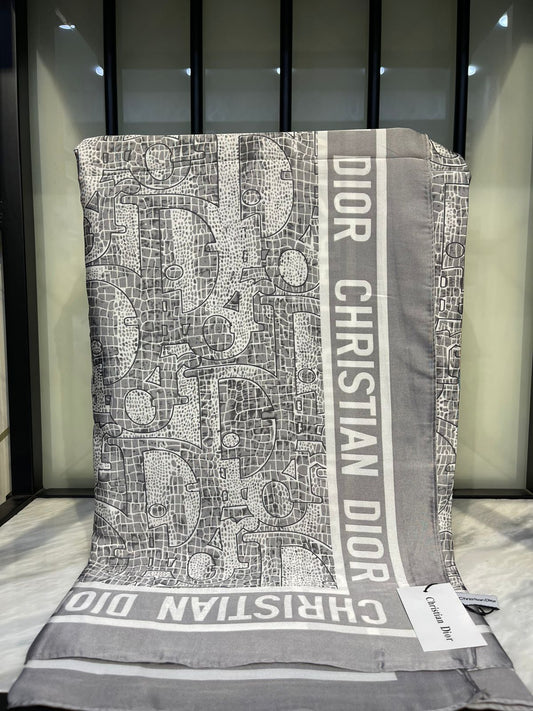 Cristian Dior Grey Scarf/Stole