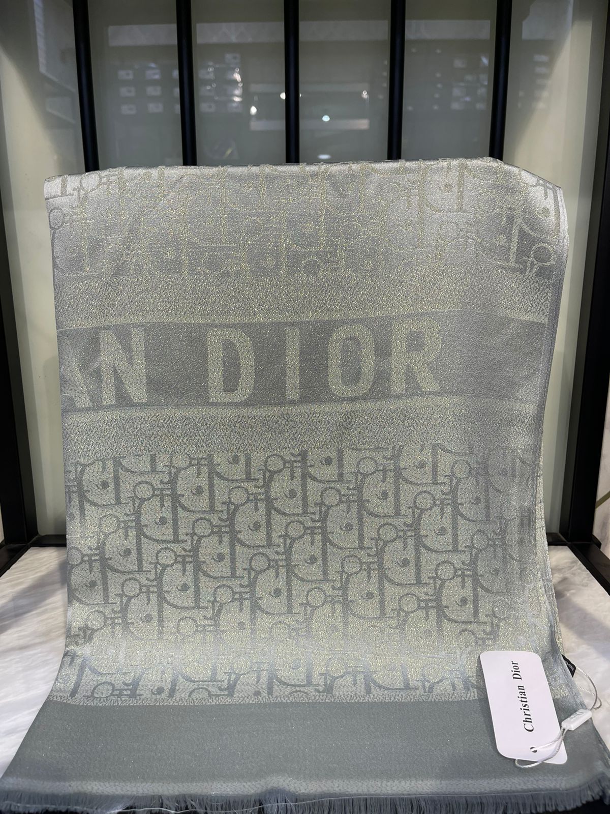 Cristian Dior Grey Scarf/Stole
