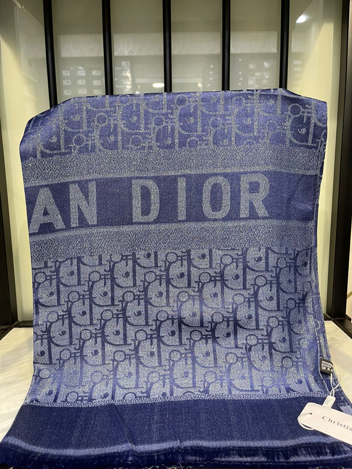 Cristian Dior Navy Scarf/Stole
