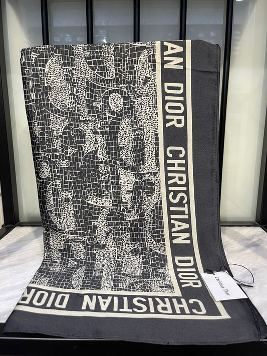 Cristian Dior Black Scarf/Stole