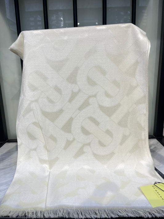 Burberry White Scarf/Stole